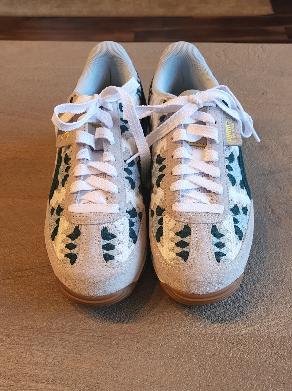 PUMA Easy Rider Seaside Drills Embroidered Lace Up Green Gray Sneakers 6.5 NEW - Picture 5 of 12